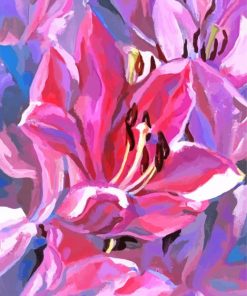 Abstract Pink Lily Diamond Painting