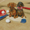 Aesthetic Baseball Team Dogs Diamond Painting