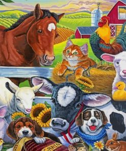 Aesthetic Farm With Animals Diamond Painting