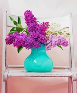 Aesthetic Flowers In A Turquoise Vase Diamond Painting