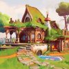 Aesthetic Forest Fantasy House Diamond Painting