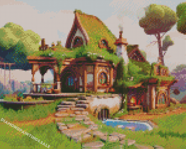 Aesthetic Forest Fantasy House Diamond Painting