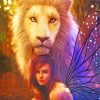 Aesthetic Girl With Lion Diamond Painting