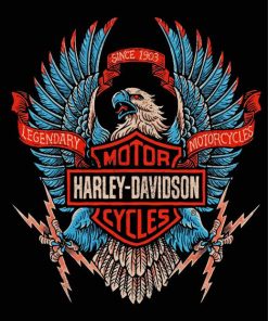 Aesthetic Harley Davidson Logo Art Diamond Painting