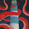 Aesthetic Lighthouse And Octopus Diamond Painting