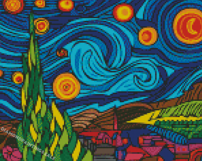 Aesthetic Starry Night Sky Diamond Painting