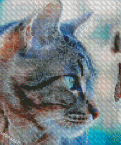 Aesthetic Cat With Butterflies Diamond Painting