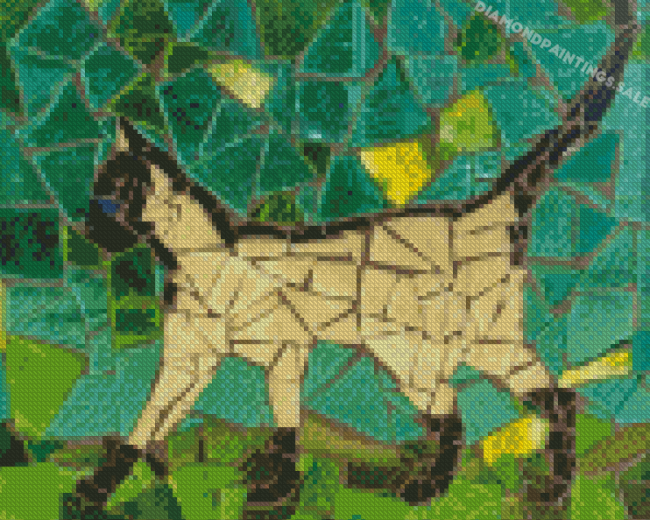 Aesthetic Mosaic Cat Diamond Painting