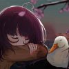 Anime Girl With Duck Diamond Painting