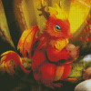 Baby Dragon And Acorn Diamond Painting