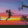 Basketball Player Silhouette Diamond Painting