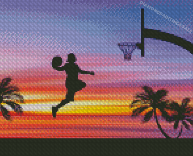 Basketball Player Silhouette Diamond Painting