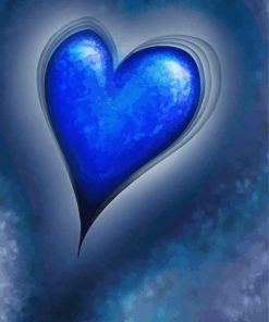 Blue Heart Diamond Painting