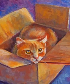 Cat In A Box Diamond Painting