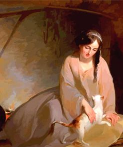 Cinderella At The Kitchen Fire By Thomas Sully Diamond Painting