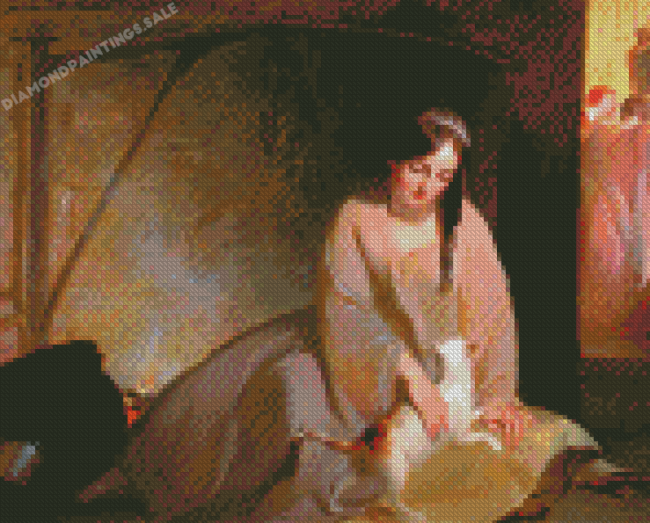 Cinderella At The Kitchen Fire By Thomas Sully Diamond Painting