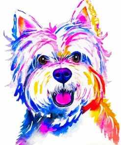 Colorful Westie Diamond Painting