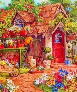 Country Garden House Diamond Painting