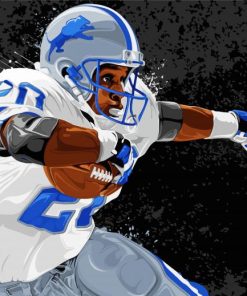 Detroit Lions Barry Sanders Diamond Painting