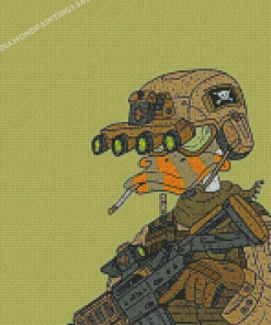 Duck Soldier Diamond Painting