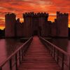 England Bodiam Castle At Sunset Diamond Painting