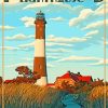 Fire Island Lighthouse Poster Diamond Painting