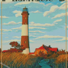 Fire Island Lighthouse Poster Diamond Painting