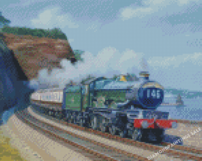 Flying Scotsman Old Train Diamond Painting