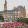 Georgetown University And Flowers Diamond Painting