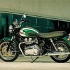 Green Triumph Bonneville Diamond Painting