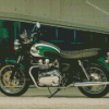 Green Triumph Bonneville Diamond Painting