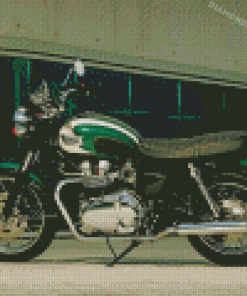 Green Triumph Bonneville Diamond Painting