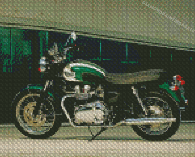 Green Triumph Bonneville Diamond Painting