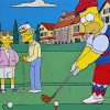 Homer Simpson Golfing Diamond Painting