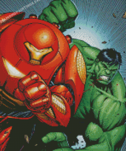 Hulk And Iron Man Diamond Painting