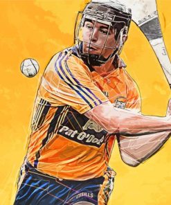 Hurling Player Art Diamond Painting