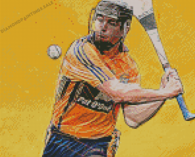 Hurling Player Art Diamond Painting