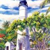 Key West Lighthouse Art By George K Salhofer Diamond Painting