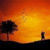 Couple Silhouette Tree Diamond Painting