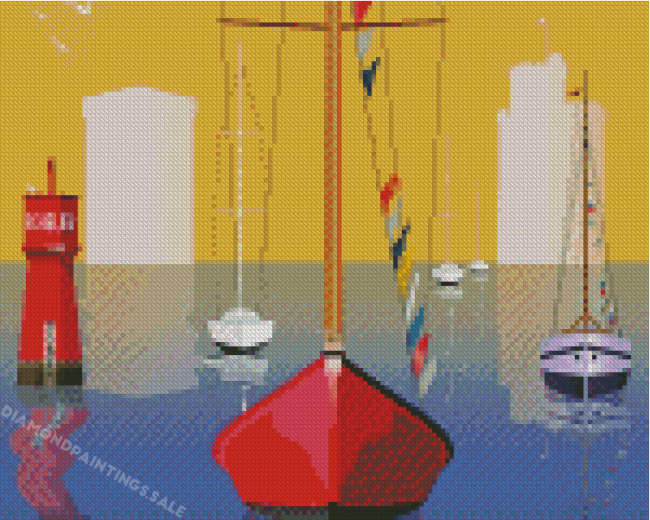 La Rochelle Port Illustration Diamond Painting