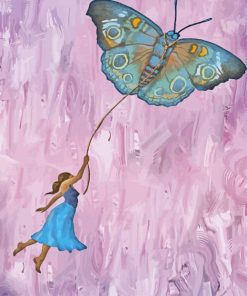 Lady Flying With Butterfly Diamond Painting