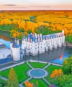 Loire Valley Castle In France Diamond Painting