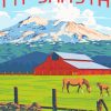 Mount Shasta Poster Diamond Painting