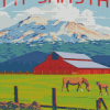 Mount Shasta Poster Diamond Painting