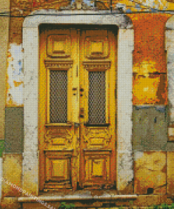 Old Yellow Door Diamond Painting