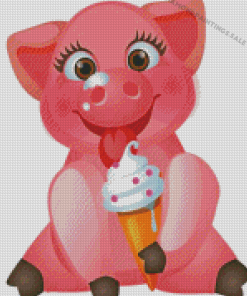 Piggy Ice Cream Diamond Painting