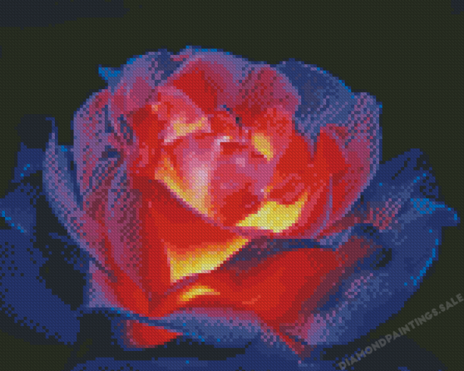 Pink Glowing Rose Diamond Painting