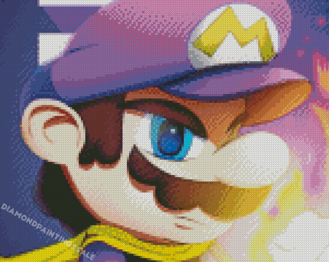 Purple Mario Art Diamond Painting