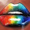 Rainbow Lips Diamond Painting