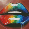 Rainbow Lips Diamond Painting